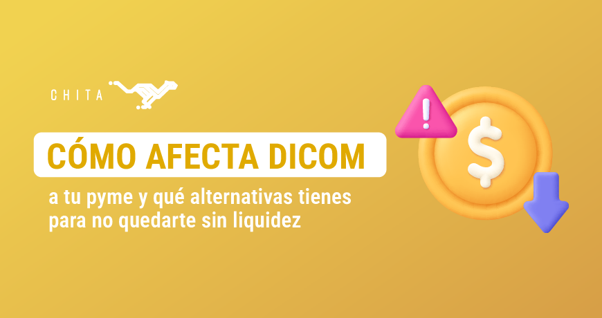 Icono de moneda con símbolos de alerta que representan los efectos de DICOM en pymes chilenas