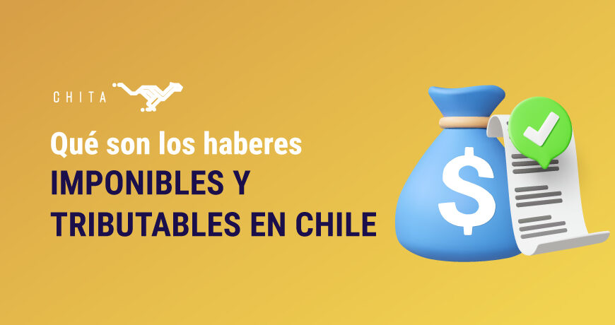 Bolsa de dinero y documento con check representando los haberes imponibles y tributables en Chile.